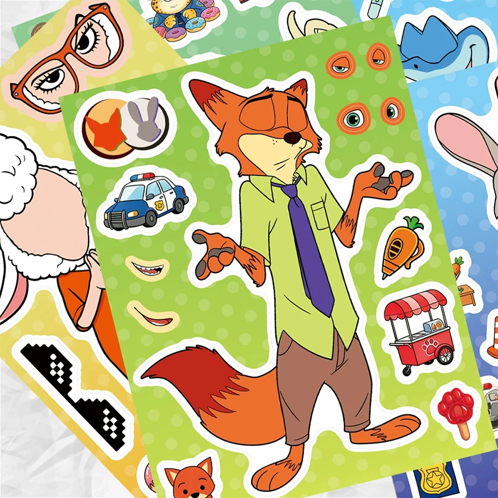 8/16sheets Make a Face Disney Zootopia 2 Puzzle Stickers Cute Judy Nick Cartoon Assemble Jigsaw DIY Decals Party Decoration Toy
8/16sheets Make a Face Disney Zootopia 2 Puzzle Stickers Cute Judy Nick Cartoon Assemble Jigsaw DIY Decals Party Decoration Toy