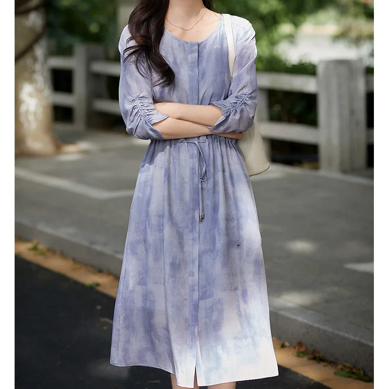 100% Natural Mulberry Silk Women's Dresses Pleated Dresses Elegant High Quality Women Clothing Summer Dress 2024 Vestidos Mujer
100% Natural Mulberry Silk Women's Dresses Pleated Dresses Elegant High Quality Women Clothing Summer Dress 2024 Vestidos Mujer