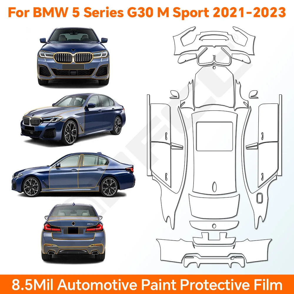 9Mil PPF Clear Vinyl Wrap TPU Pre-Cut Paint Protection Film Full Vehicle Anti-Scratch Kit For BMW 5 Series G30 M Sport 2021-2023
9Mil PPF Clear Vinyl Wrap TPU Pre-Cut Paint Protection Film Full Vehicle Anti-Scratch Kit For BMW 5 Series G30 M Sport 2021-2023