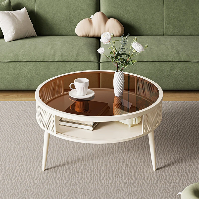 # Modern Metal Style Living Room Coffee Table, Small-sized Glass, Circular Living Room Furniture, Center Table
# Modern Metal Style Living Room Coffee Table, Small-sized Glass, Circular Living Room Furniture, Center Table