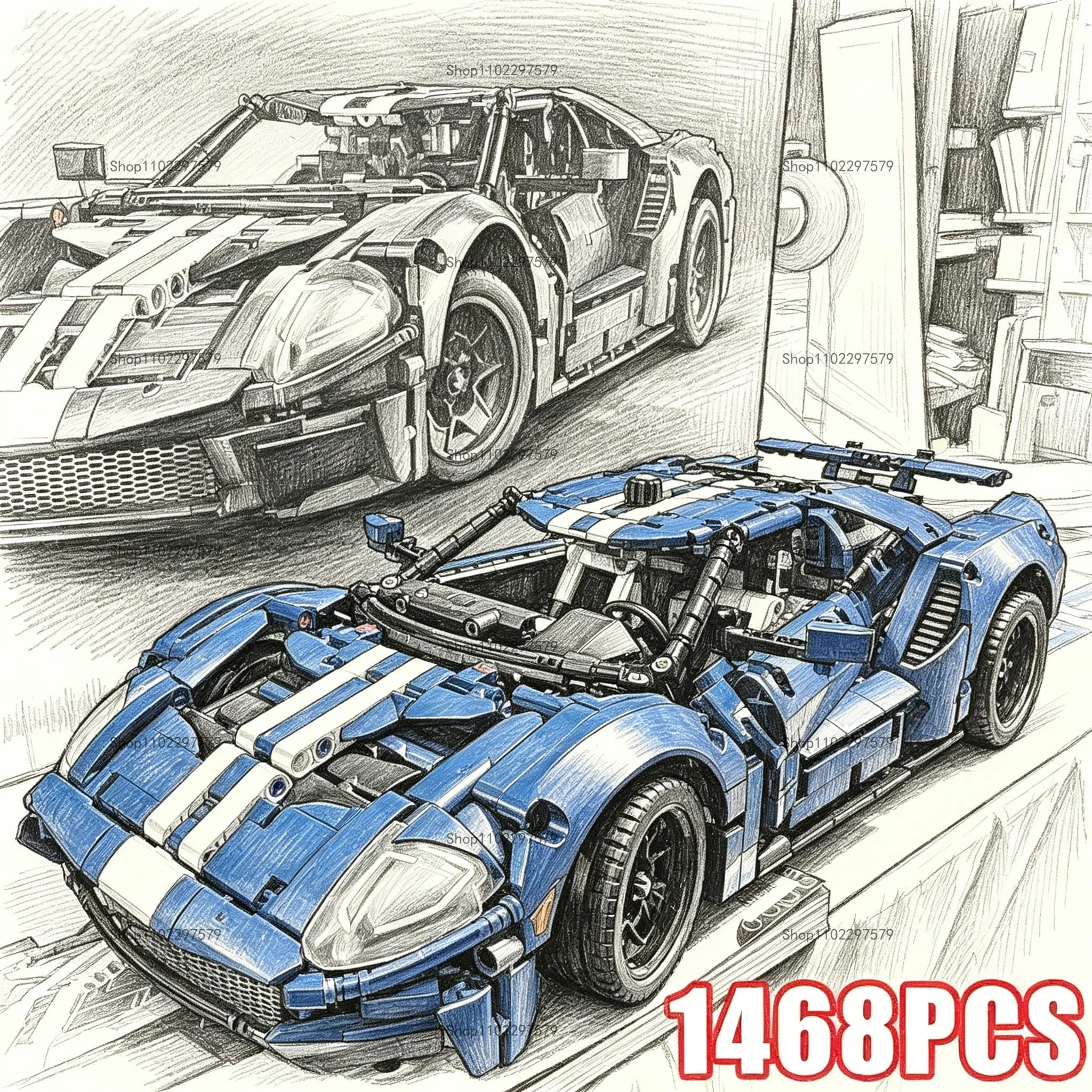 Technical 1468Pcs 1:8 Scale Racing Car 42154 Mechanical Group Serie Building Blocks Car Kit MOC Display Model Car Decor Toy Gift
Technical 1468Pcs 1:8 Scale Racing Car 42154 Mechanical Group Serie Building Blocks Car Kit MOC Display Model Car Decor Toy Gift