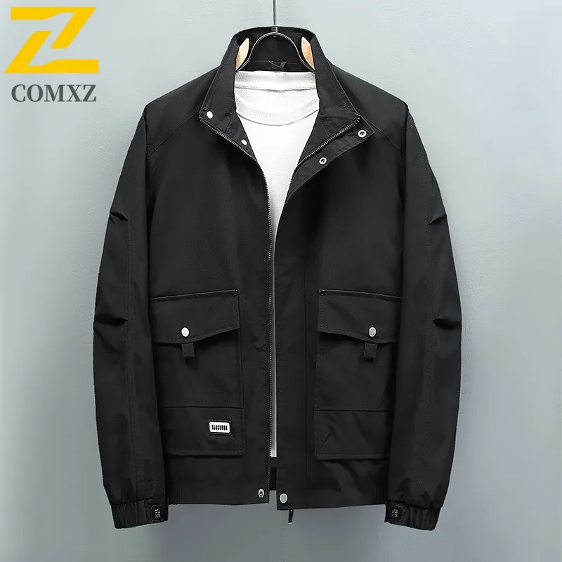 COMXZ Men Jacket Windproof Stand Collar Solid Color Fashion Outdoor Camping Travel Tooling Jacket Autumn Jacket with No Hood
COMXZ Men Jacket Windproof Stand Collar Solid Color Fashion Outdoor Camping Travel Tooling Jacket Autumn Jacket with No Hood