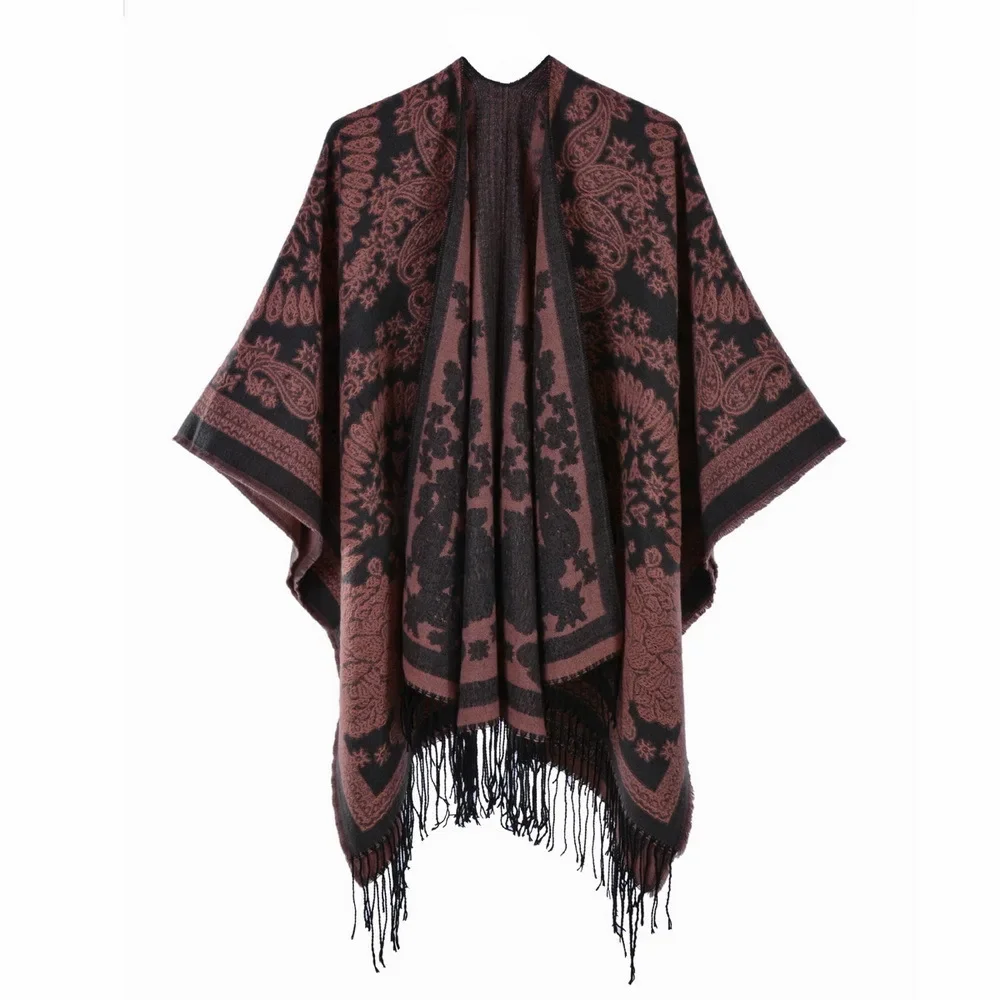 Autumn Winter Split Knitted Shawl Tassel Double Sided Split Women Imitation Cashmere Poncho Lady Capes Pink Cloaks
Autumn Winter Split Knitted Shawl Tassel Double Sided Split Women Imitation Cashmere Poncho Lady Capes Pink Cloaks