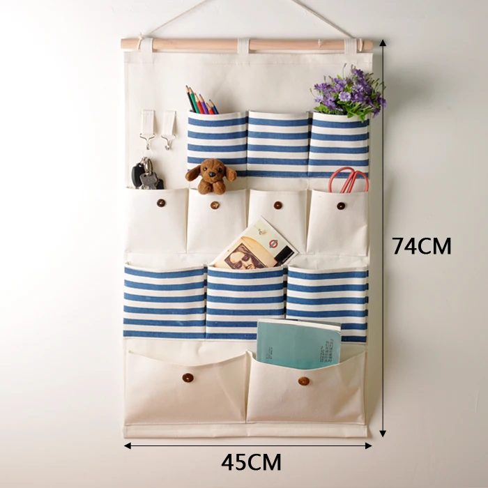 Ins Cotton Linen Fabric Wall Mounted Waterproof Storage Bag Dormitory Hanging Bag Multi Layer 13 Pockets Home Organization
Ins Cotton Linen Fabric Wall Mounted Waterproof Storage Bag Dormitory Hanging Bag Multi Layer 13 Pockets Home Organization