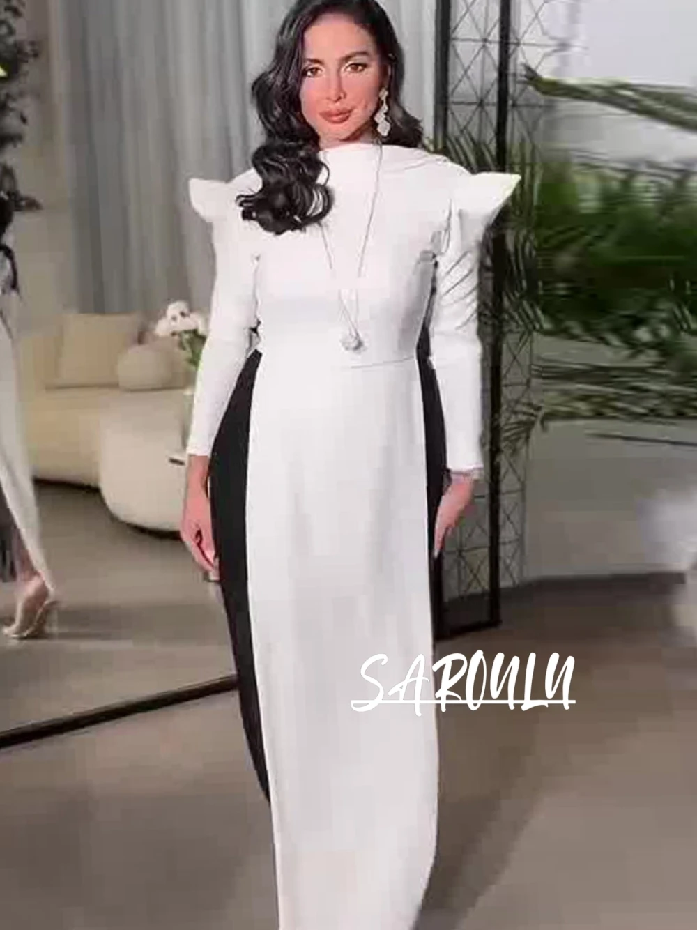 Graceful White Black Evening Dress For Women Modern Long Sleeves S-3XL Low Back A Line Cocktail Prom Party Gown New Arrival
Graceful White Black Evening Dress For Women Modern Long Sleeves S-3XL Low Back A Line Cocktail Prom Party Gown New Arrival