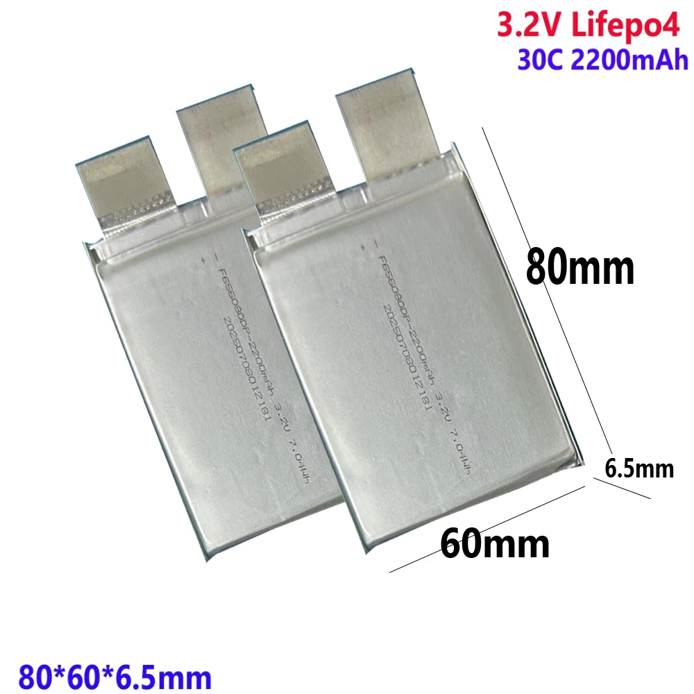1-12pcs 3.2V Lifepo4 battery 30C 60C 2200mAh For starting power supply model airplane Cells DIY 12V 24V Electric Car 656080
1-12pcs 3.2V Lifepo4 battery 30C 60C 2200mAh For starting power supply model airplane Cells DIY 12V 24V Electric Car 656080