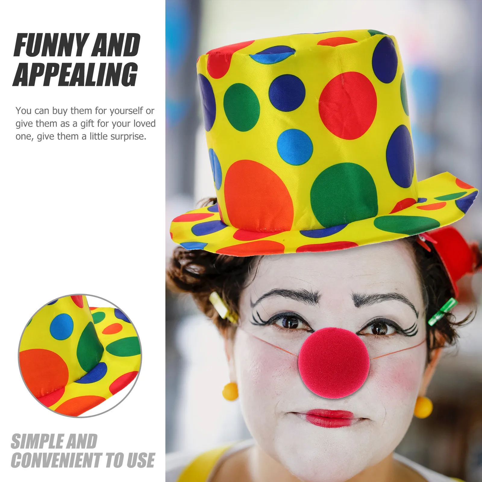 Костюм клоуна, 2 предмета: шляпа и нос, аксессуар для вечеринок, Хэллоуина, Рождества, косплея, подходит для большинства возрастов
Костюм клоуна, 2 предмета: шляпа и нос, аксессуар для вечеринок, Хэллоуина, Рождества, косплея, подходит для большинства возрастов