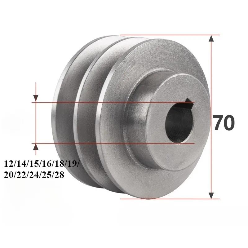 1pcs OD:70mm Groove width:12mm 2A Type Cast Iron Belt Pulley Single Groove Motor Pulley Complete Motor V-belt Pulley
1pcs OD:70mm Groove width:12mm 2A Type Cast Iron Belt Pulley Single Groove Motor Pulley Complete Motor V-belt Pulley