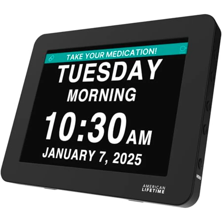 Dementia clock for seniors, premium black digital clock with large display, custom alarms, day date, calendar function, ideal f
Dementia clock for seniors, premium black digital clock with large display, custom alarms, day date, calendar function, ideal f