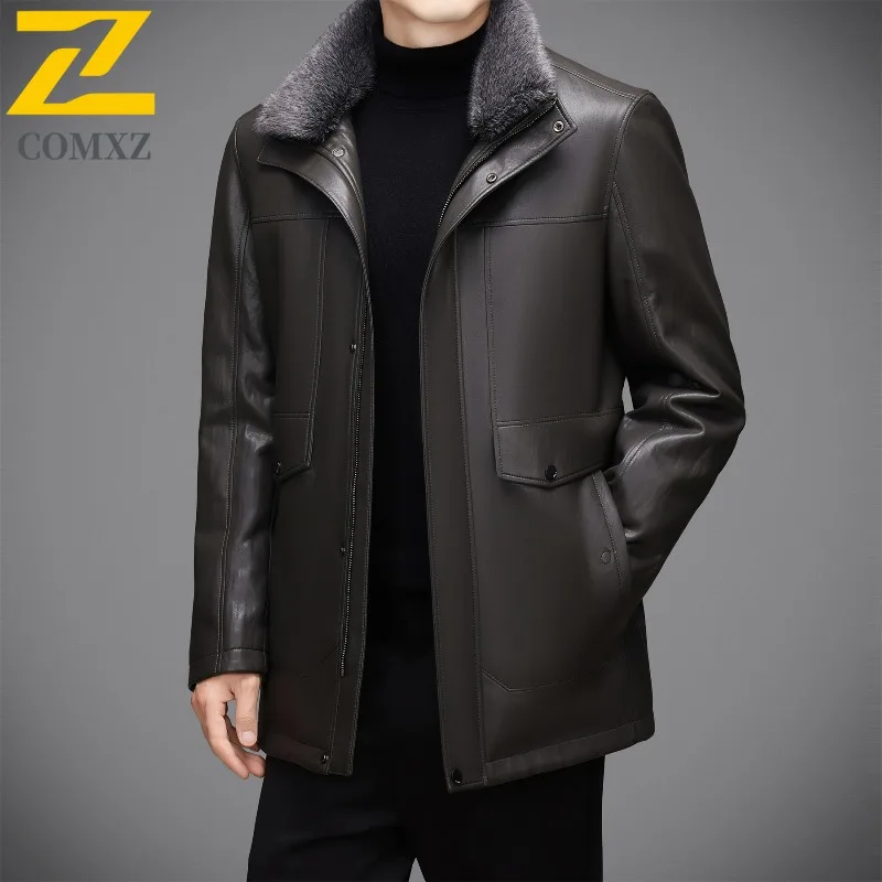 Winter Leather Jacket Men 2025 New Detachable Inner Hooded Warm Coat Fashion Fleece Lined Thickened Cold Proof Leather Jackets
Winter Leather Jacket Men 2025 New Detachable Inner Hooded Warm Coat Fashion Fleece Lined Thickened Cold Proof Leather Jackets