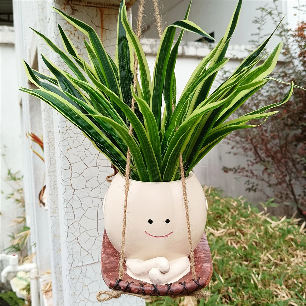Hanging Hammock Planter Resin Swing Smile Face Planter Creative Smile Face Flower Container for Indoor Outdoor Plant
Hanging Hammock Planter Resin Swing Smile Face Planter Creative Smile Face Flower Container for Indoor Outdoor Plant