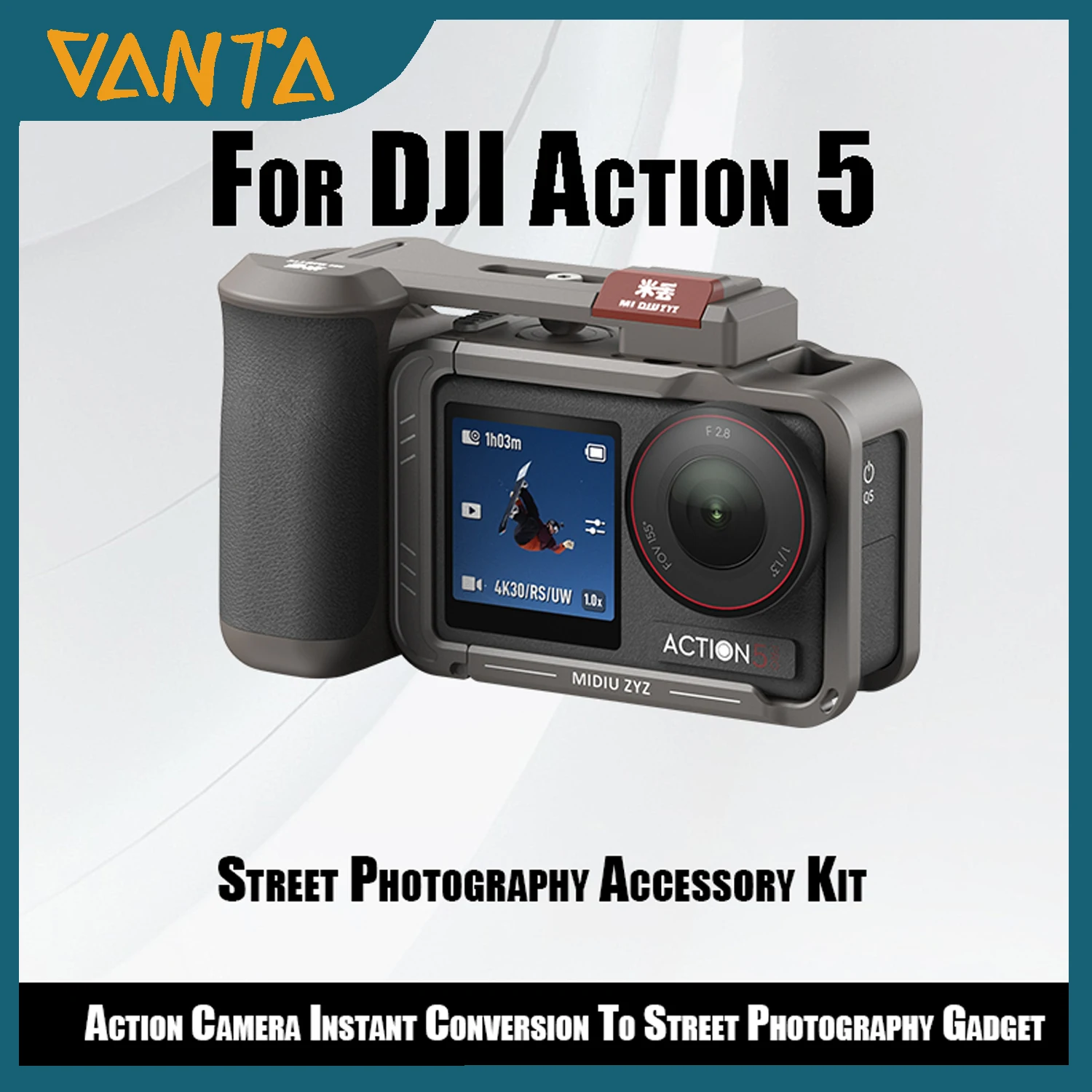 For DJI Action5 Metal Frame Cage Protective Frame Housing Case with Cold Shoe Mount Compatible Accessories
For DJI Action5 Metal Frame Cage Protective Frame Housing Case with Cold Shoe Mount Compatible Accessories