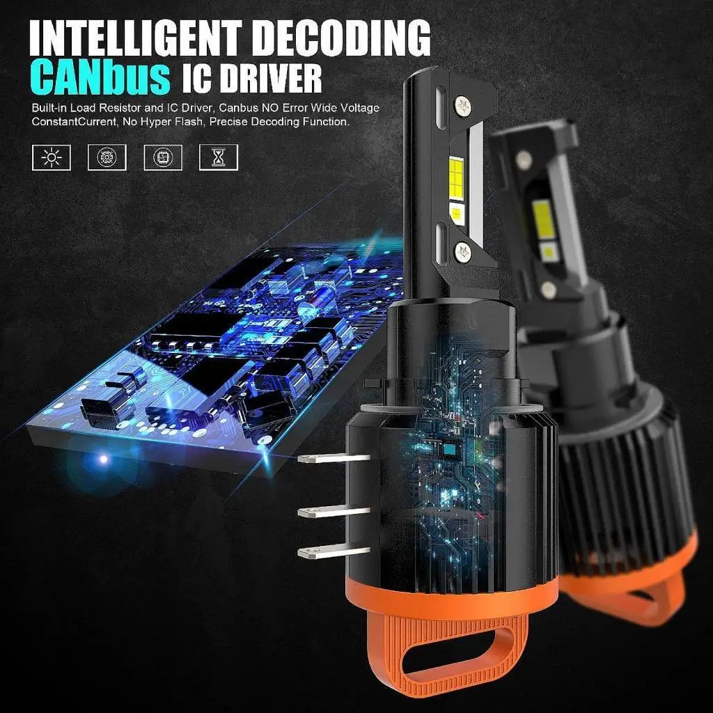 Car Headlight Replacement LED Bulbs Aluminum Housing Fan Cooling 5000lm 35W for Daytime Running Lights
Car Headlight Replacement LED Bulbs Aluminum Housing Fan Cooling 5000lm 35W for Daytime Running Lights