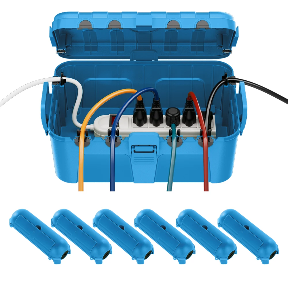 1 Pcs Large Outlet Box IP54 Waterproof Rain Proof Outdoor Power Box with 6 Pcs Small Boxes for Garden Timer Plugs Holiday Lights
1 Pcs Large Outlet Box IP54 Waterproof Rain Proof Outdoor Power Box with 6 Pcs Small Boxes for Garden Timer Plugs Holiday Lights