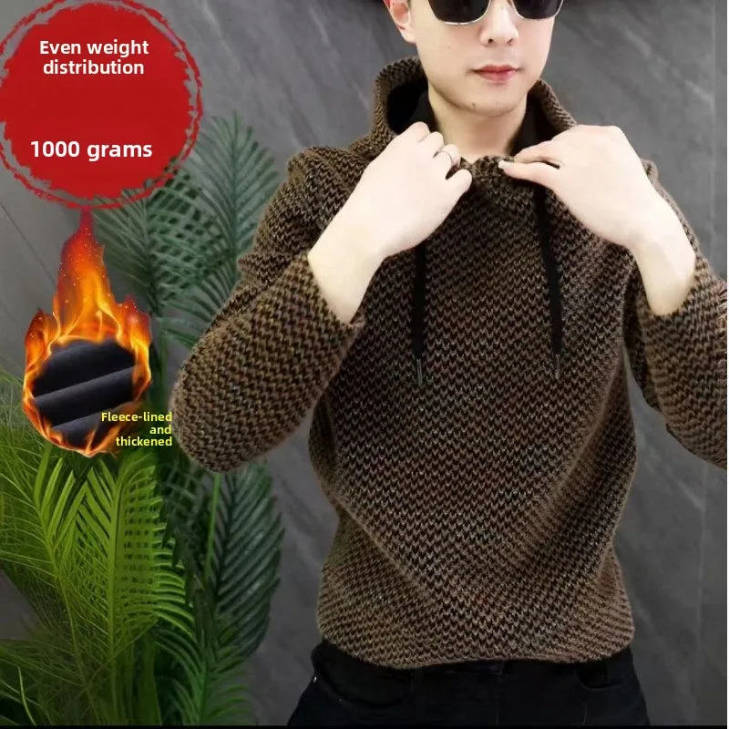 Trendy Knitted Fce Lined Hoodie Dstring Simptic Autumn Winter Men's Streetwear Casual Comfortable All Match Upperwear
Trendy Knitted Fce Lined Hoodie Dstring Simptic Autumn Winter Men's Streetwear Casual Comfortable All Match Upperwear