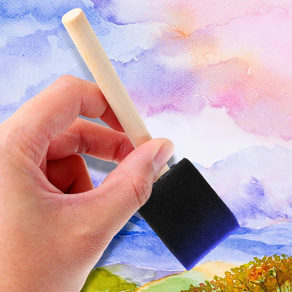 50pcs Black Sponge Painting Brushes for Kids 1 Inch Wooden Handle Craft Tool Ideal Gift Children Drawing Supplies
50pcs Black Sponge Painting Brushes for Kids 1 Inch Wooden Handle Craft Tool Ideal Gift Children Drawing Supplies