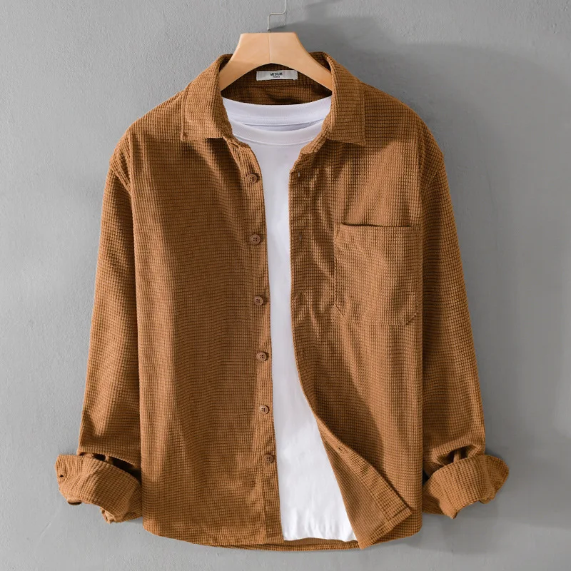 Autumn Casual Loose Men's Long Sve Corduroy irt Vintage Color Youth Faion Simple Sle Polyester Fiber Blouse
Autumn Casual Loose Men's Long Sve Corduroy irt Vintage Color Youth Faion Simple Sle Polyester Fiber Blouse