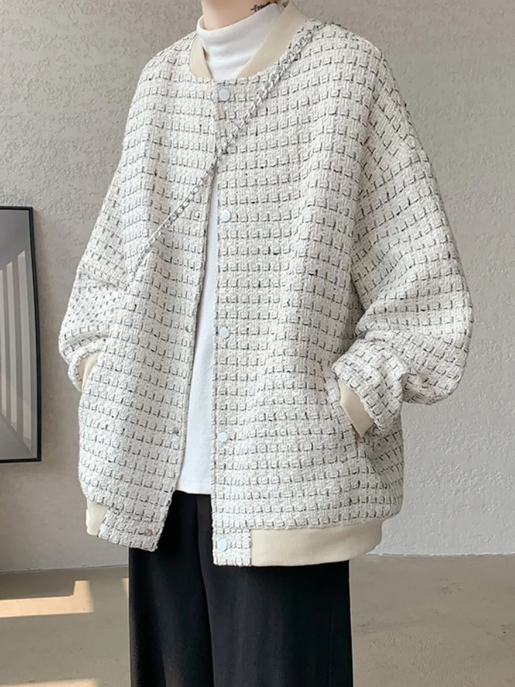 Мужская шерстяная куртка на осень-зиму, повседневная, с воротником-бомбером, в американском ретро-стиле, модная верхняя одежда
Мужская шерстяная куртка на осень-зиму, повседневная, с воротником-бомбером, в американском ретро-стиле, модная верхняя одежда