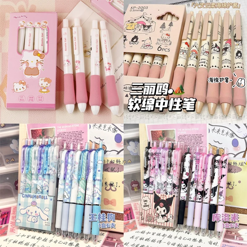 Kawaii Sanrio series Gel Pen Anime Hello Kitty Cartoon Kuromi Cinnamoroll Quick Drying Black 0.5mm Press School Stationery Gifts
Kawaii Sanrio series Gel Pen Anime Hello Kitty Cartoon Kuromi Cinnamoroll Quick Drying Black 0.5mm Press School Stationery Gifts