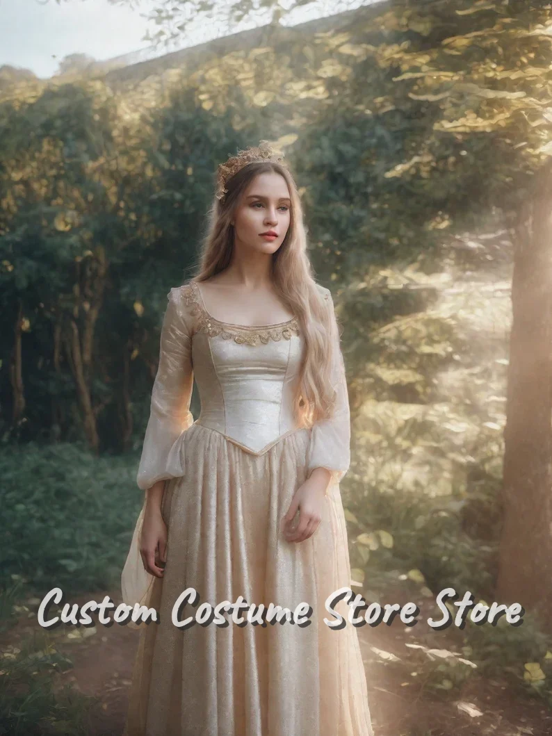 Customized Vintage Victorian Genie Prom Dresses Round Neck Long Sleeve Lace Appliques A Line Pleated Evening Dress Ivory
Customized Vintage Victorian Genie Prom Dresses Round Neck Long Sleeve Lace Appliques A Line Pleated Evening Dress Ivory
