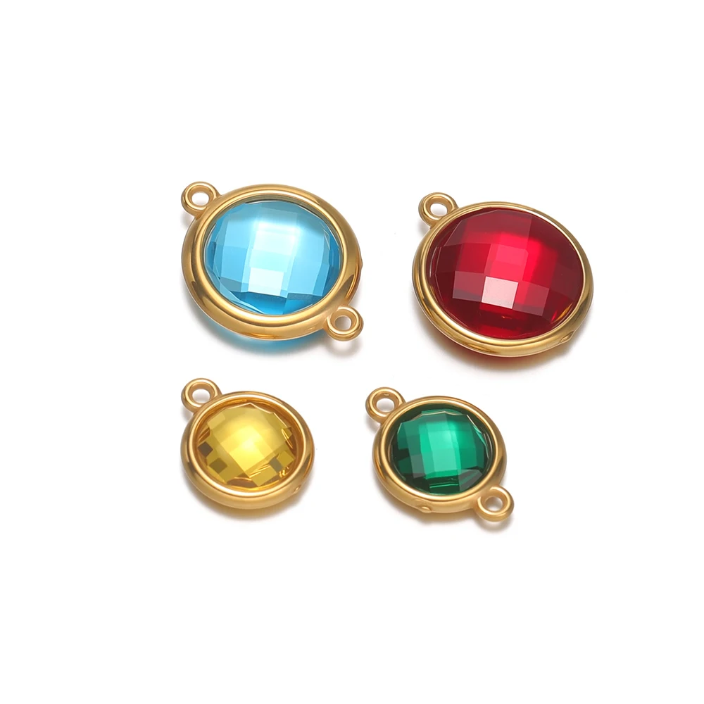 5Pcs Multi-color Faceted Glass Charms Stainless Steel Round Pendants for DIY Jewelry Necklace Making Earrings Bracelet Supplies
5Pcs Multi-color Faceted Glass Charms Stainless Steel Round Pendants for DIY Jewelry Necklace Making Earrings Bracelet Supplies