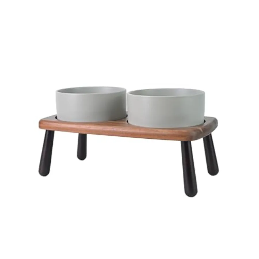 Ceramic Elevated Dog Bowls Raised with Acacia Bamboo Wooden Stand, 6.1'' Dog and Cat Food Water Bowls Set Non-Slip for Small Me
Ceramic Elevated Dog Bowls Raised with Acacia Bamboo Wooden Stand, 6.1'' Dog and Cat Food Water Bowls Set Non-Slip for Small Me