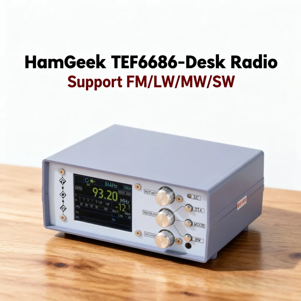 HamGeek Professional TEF6686-Desk Radio Desktop Full Band Portable DSP RDS AM FM SW Radio with One Loudspeaker
HamGeek Professional TEF6686-Desk Radio Desktop Full Band Portable DSP RDS AM FM SW Radio with One Loudspeaker