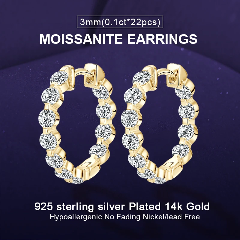 Серьги-кольца IOGOU D1.10CT с муассанитом из стерлингового серебра 925 пробы, классические блестящие круглые серьги-кольца для женщин, подарок на помолвку
Серьги-кольца IOGOU D1.10CT с муассанитом из стерлингового серебра 925 пробы, классические блестящие круглые серьги-кольца для женщин, подарок на помолвку