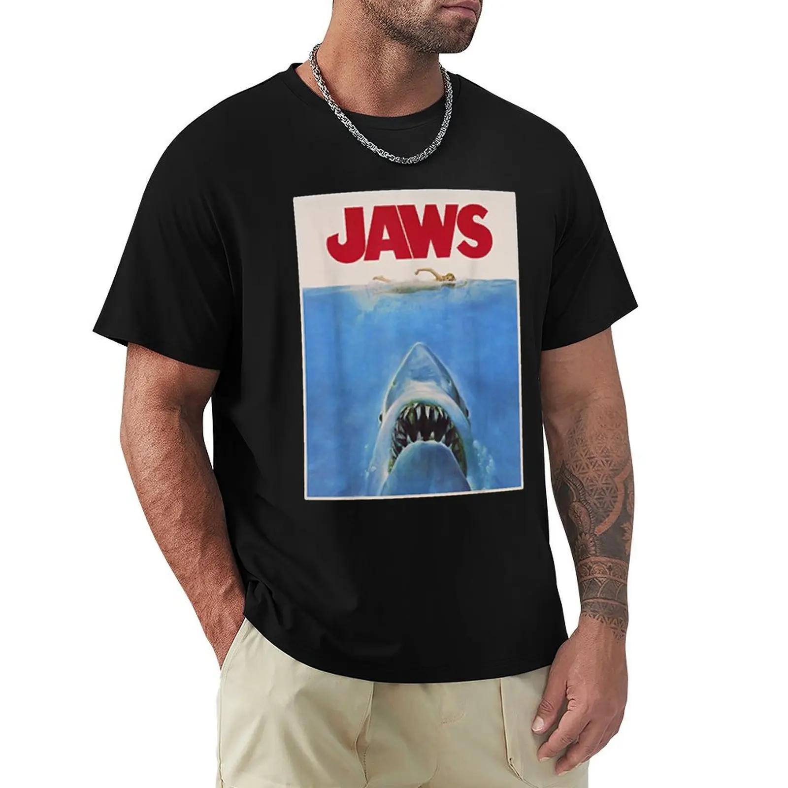 J.a.w.s Classic Movie Poster T-Shirt Simple Graphic Design T-Shirt
J.a.w.s Classic Movie Poster T-Shirt Simple Graphic Design T-Shirt