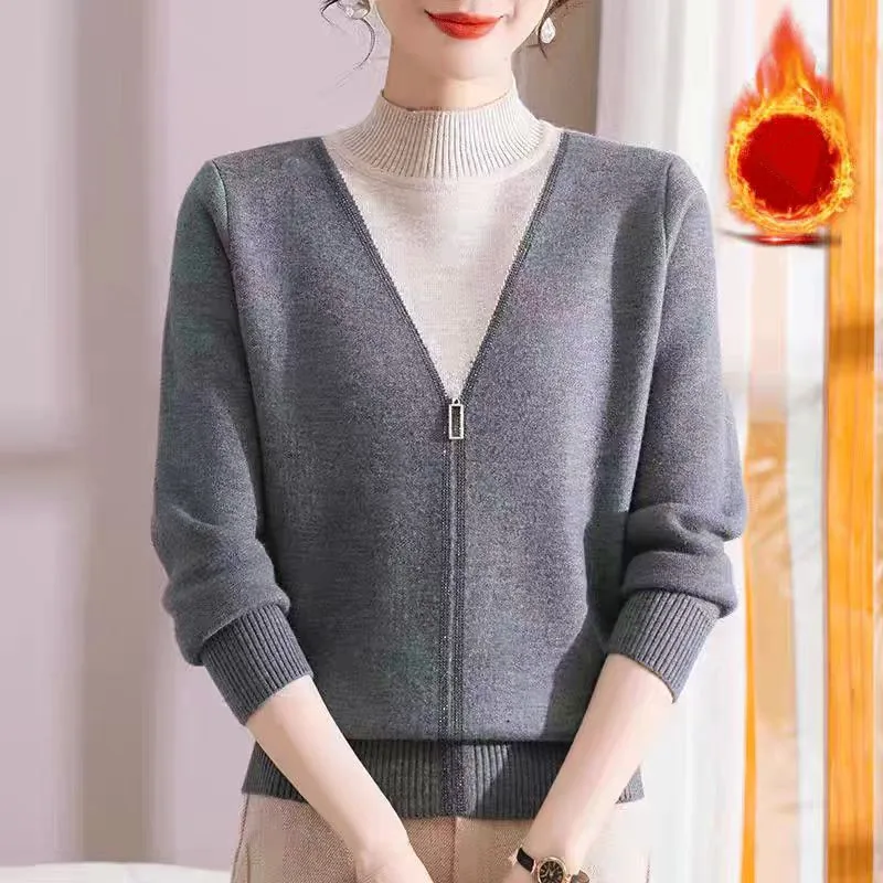Thicken Warm Woman Clothes New Turtleneck Women's Sweater Long Sleeve Velvet Female Jumper Winter Basic Wear Knitwear Blouse
Thicken Warm Woman Clothes New Turtleneck Women's Sweater Long Sleeve Velvet Female Jumper Winter Basic Wear Knitwear Blouse