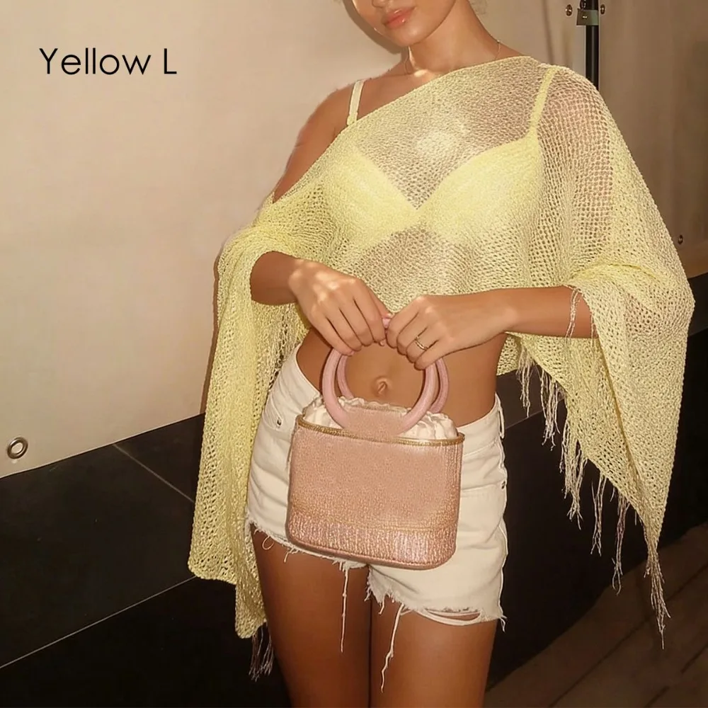 Knit Tassel Knit Poncho Top with Tassel Off Shoulder Beach Cover Up Shimmer Asymmetrical One Shoulder Shoulder Top Spring Summer
Knit Tassel Knit Poncho Top with Tassel Off Shoulder Beach Cover Up Shimmer Asymmetrical One Shoulder Shoulder Top Spring Summer