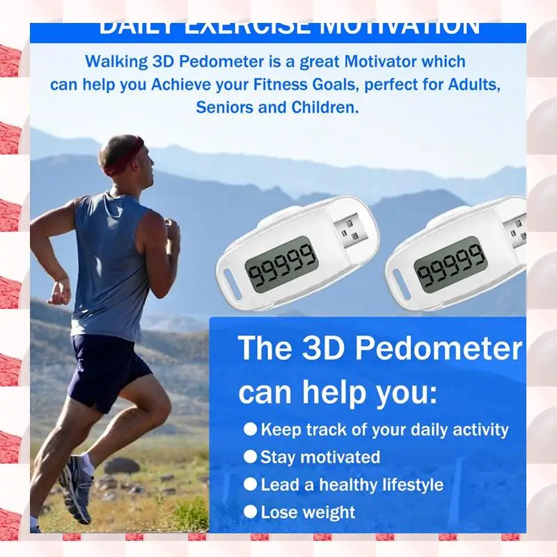 ABGN 2Pcs 3D Pedometer Step Counter For Walking USB Rechargeable Step Tracker With Removable Clip And Lanyard Durable
ABGN 2Pcs 3D Pedometer Step Counter For Walking USB Rechargeable Step Tracker With Removable Clip And Lanyard Durable