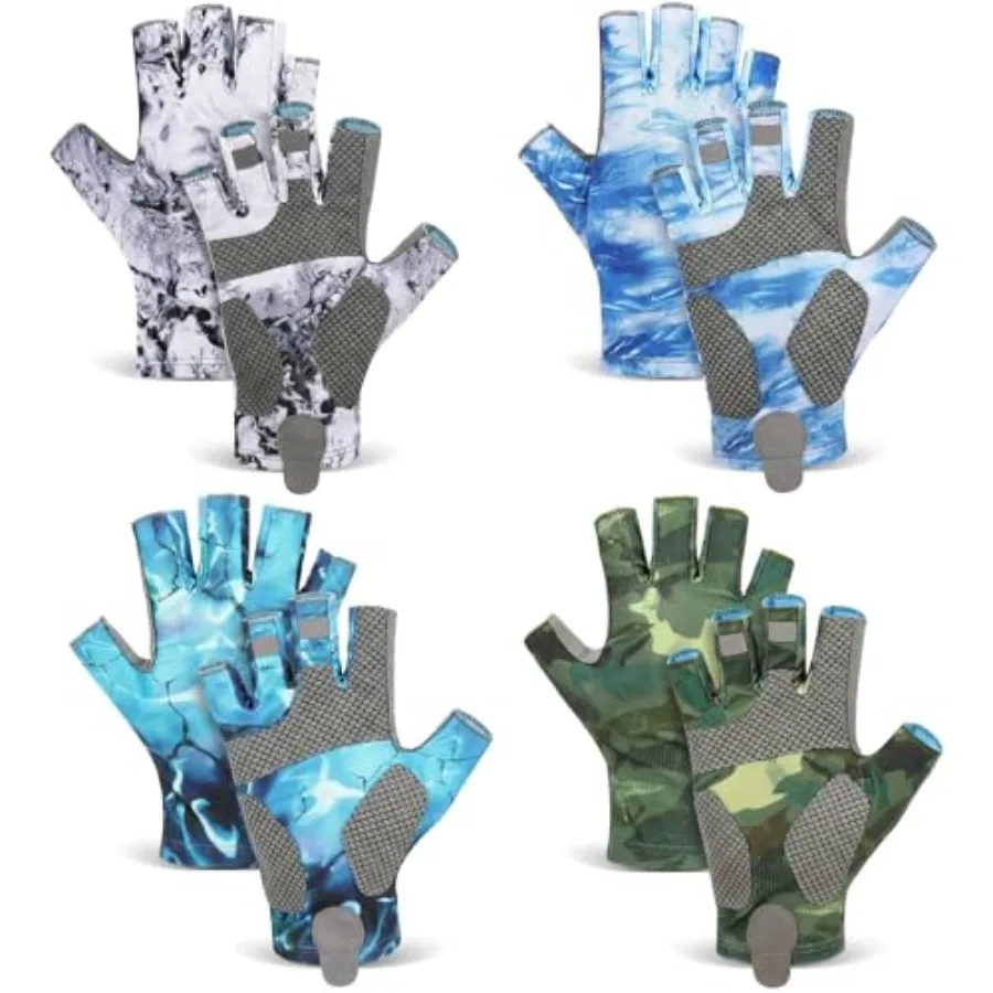 4 Pairs Half-Finger Fishing Gloves, UPF 50+ Breathable, Quick-Drying Sun Protection for Men and Women Anti-Slip for Fishing, Cy
4 Pairs Half-Finger Fishing Gloves, UPF 50+ Breathable, Quick-Drying Sun Protection for Men and Women Anti-Slip for Fishing, Cy