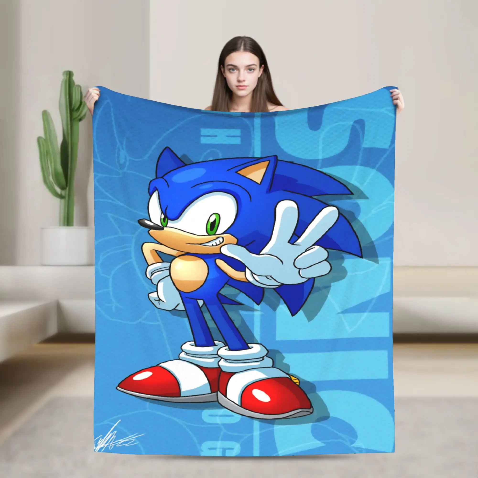 Warm Soft Blanket Airplane Travel Sonices Game Bedding Throws Blue Character Flannel Bedspread For Couch Bed Sofa Bed Cover
Warm Soft Blanket Airplane Travel Sonices Game Bedding Throws Blue Character Flannel Bedspread For Couch Bed Sofa Bed Cover