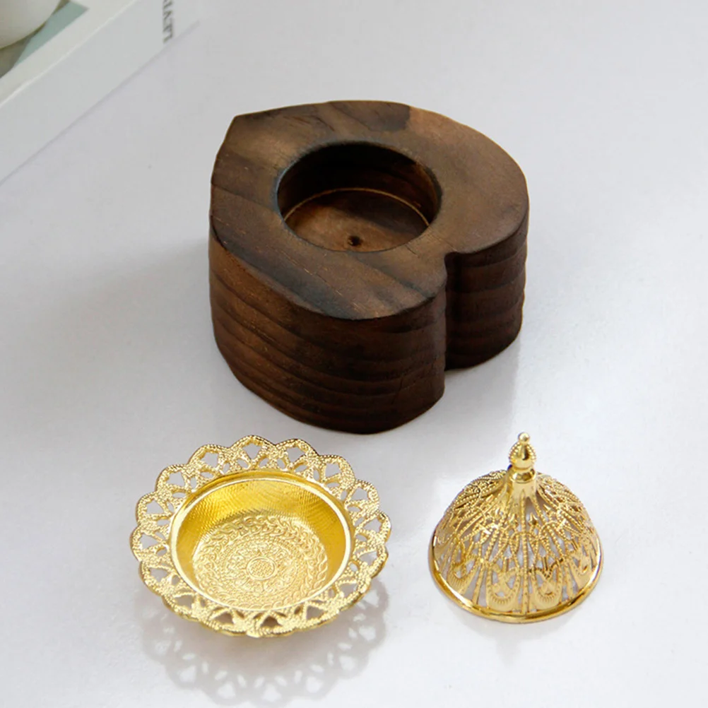 Heart Shaped Incense Burner Aromatherapy Stove Wooden Metal Censer Home Decor Portable Elegant Ramadan Gift Household Censer 
Heart Shaped Incense Burner Aromatherapy Stove Wooden Metal Censer Home Decor Portable Elegant Ramadan Gift Household Censer
