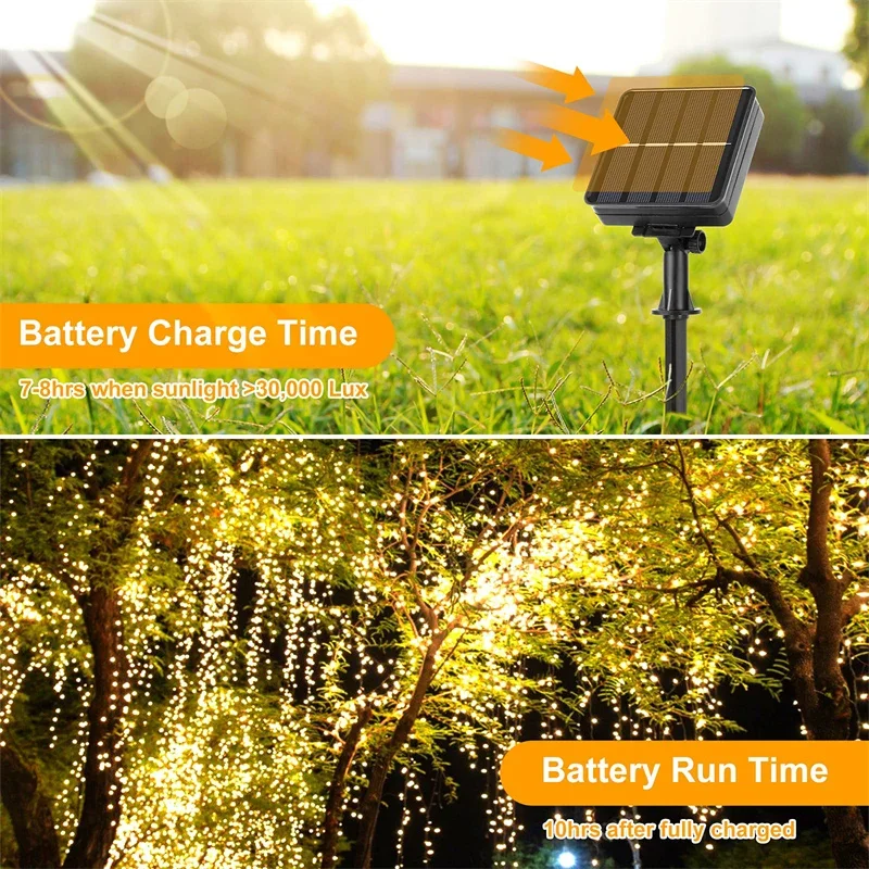 Outdoor Waterproof Fairy Light LED Solar String Lights 8 Modes Copper Wire Christmas Lights for Garden Patio Wedding Decorations
Outdoor Waterproof Fairy Light LED Solar String Lights 8 Modes Copper Wire Christmas Lights for Garden Patio Wedding Decorations
