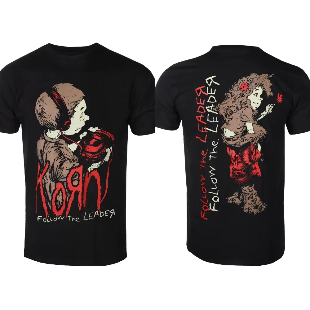 Korn Follow The Leader T-Shirt Men Women Short Sleeve Cotton Tees Retro Hip Hop Rock Band Unisex T-Shirt Brand Tops Streetwear
Korn Follow The Leader T-Shirt Men Women Short Sleeve Cotton Tees Retro Hip Hop Rock Band Unisex T-Shirt Brand Tops Streetwear