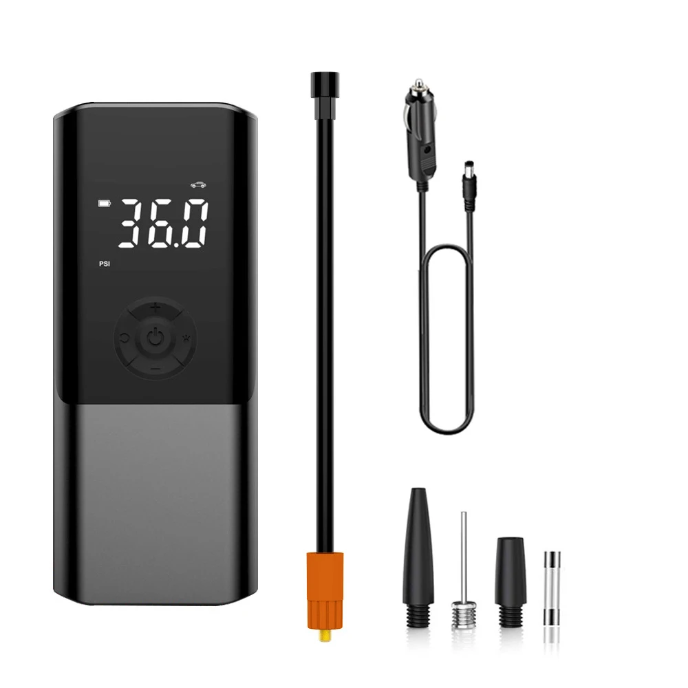 Car Air Pump 150PSI With LED Light Support Power Bank Auto Off Function Car Tires Balls Cordless Handheld Electric Tire Inflator
Car Air Pump 150PSI With LED Light Support Power Bank Auto Off Function Car Tires Balls Cordless Handheld Electric Tire Inflator