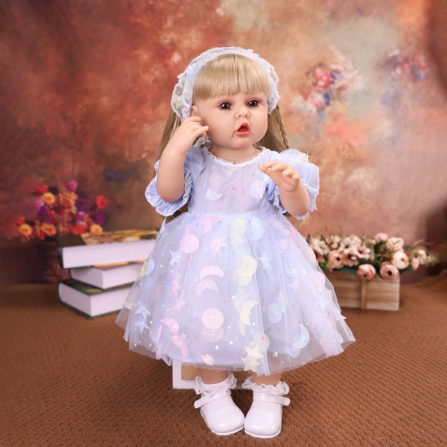 KEIUMI 22 Inch Bebe Reborn Dolls Soft Vinyl Body Loulou Girl Lifelike Real Newborn Baby Doll Hand-Detailed Paint Hair Girls Doll
KEIUMI 22 Inch Bebe Reborn Dolls Soft Vinyl Body Loulou Girl Lifelike Real Newborn Baby Doll Hand-Detailed Paint Hair Girls Doll