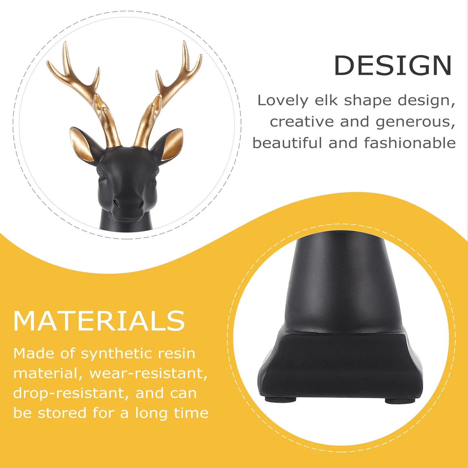 Deer Head for Collection Delicate Desktop Adornment Good Performance Compact Size Home Decor Deer Head
Deer Head for Collection Delicate Desktop Adornment Good Performance Compact Size Home Decor Deer Head