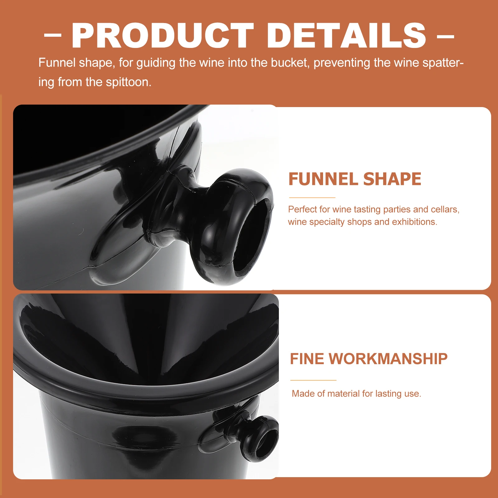 2PCS Tasting Spittoon Black Dump Bucket Plastic Ice Bucket Funnel Shape for Parties Cellars Exhibitions Gifts
2PCS Tasting Spittoon Black Dump Bucket Plastic Ice Bucket Funnel Shape for Parties Cellars Exhibitions Gifts