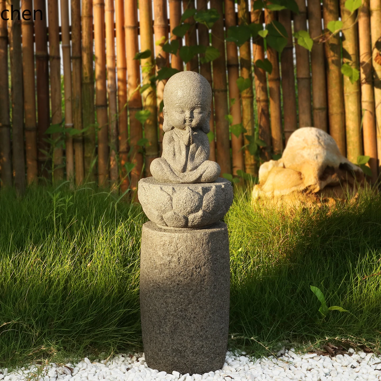HTT Courtyard Garden Buddha Zen Style Little Monk Figurine New Chinese Style Outdoor Garden Figure Landscaping Floor Decoration 
HTT Courtyard Garden Buddha Zen Style Little Monk Figurine New Chinese Style Outdoor Garden Figure Landscaping Floor Decoration