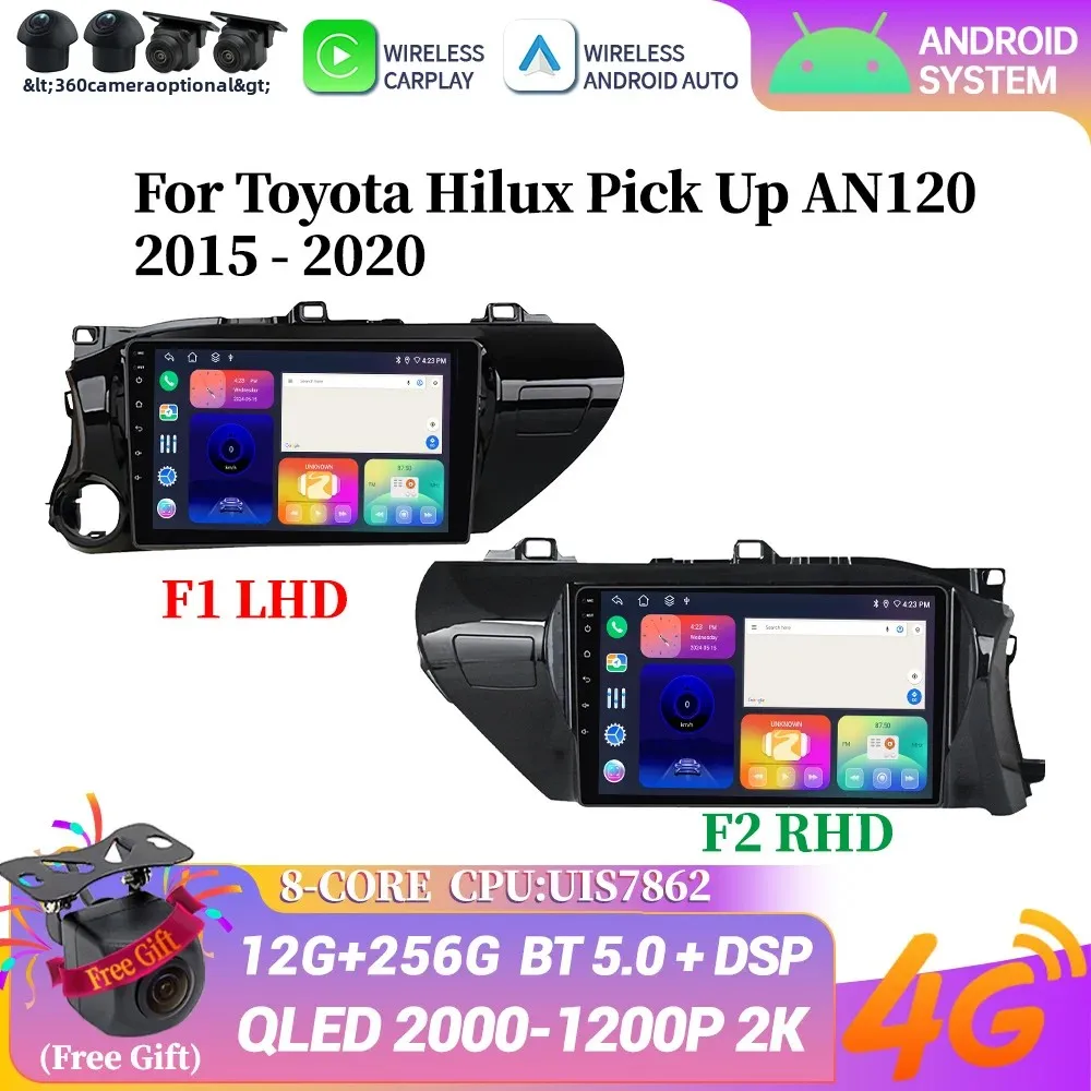 Car Radio Navigation Android Wireless Bluetooth Carplay 4G GPS Multimedia Stereo Screen For Toyota Hilux Pick Up AN120 2015-2020
Car Radio Navigation Android Wireless Bluetooth Carplay 4G GPS Multimedia Stereo Screen For Toyota Hilux Pick Up AN120 2015-2020