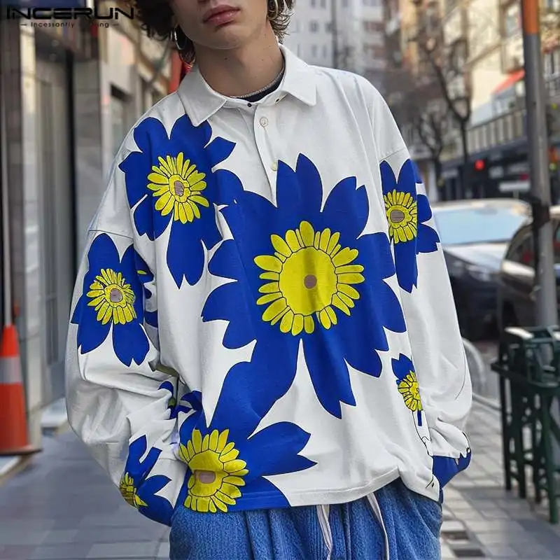 INCERUN Men's Tops Turn Down Collar Long Sleeve Printed Pattern Contrast Color Holiday Party Polo Shirts Streetwear Pullover Top
INCERUN Men's Tops Turn Down Collar Long Sleeve Printed Pattern Contrast Color Holiday Party Polo Shirts Streetwear Pullover Top