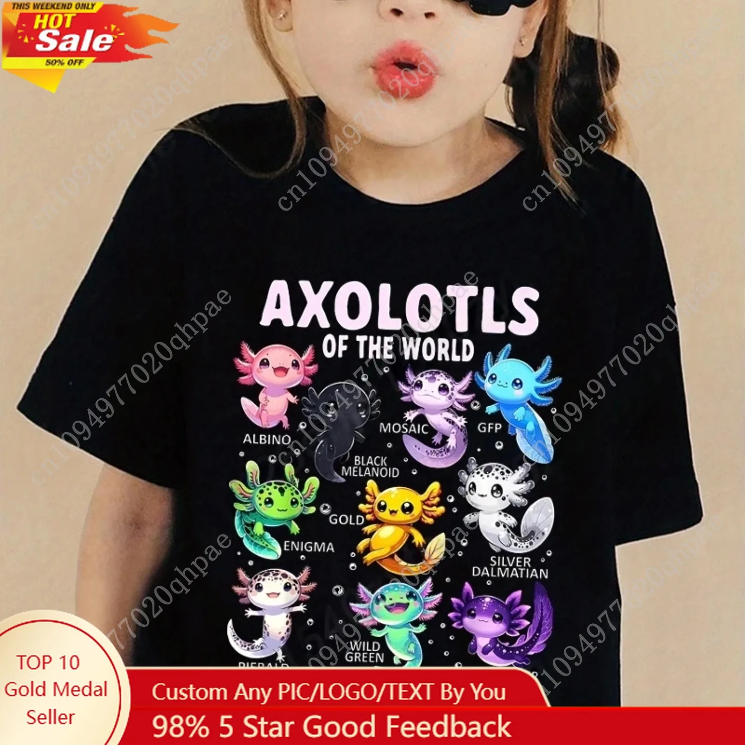 Colorful Cartoon Axolotls Graphic 3D Print T-Shirt Summer Casual Comfy Girls Clothes 2-10Y Short Sleeve T-Shirt for Children Top
Colorful Cartoon Axolotls Graphic 3D Print T-Shirt Summer Casual Comfy Girls Clothes 2-10Y Short Sleeve T-Shirt for Children Top