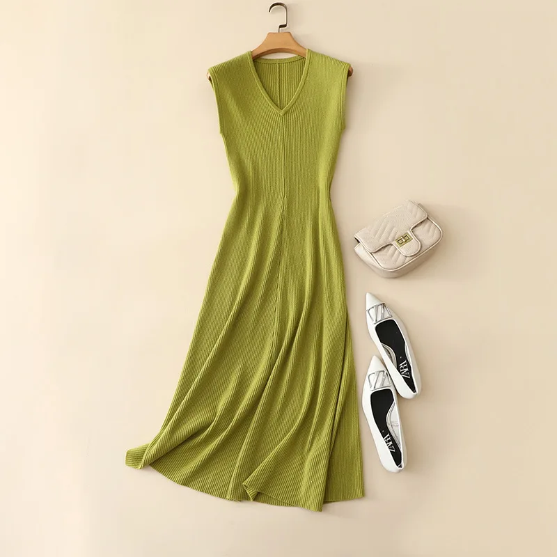aliaga autumn winter new ribbed knitted sleeveless warm 100% cashmere sweater dresses
aliaga autumn winter new ribbed knitted sleeveless warm 100% cashmere sweater dresses