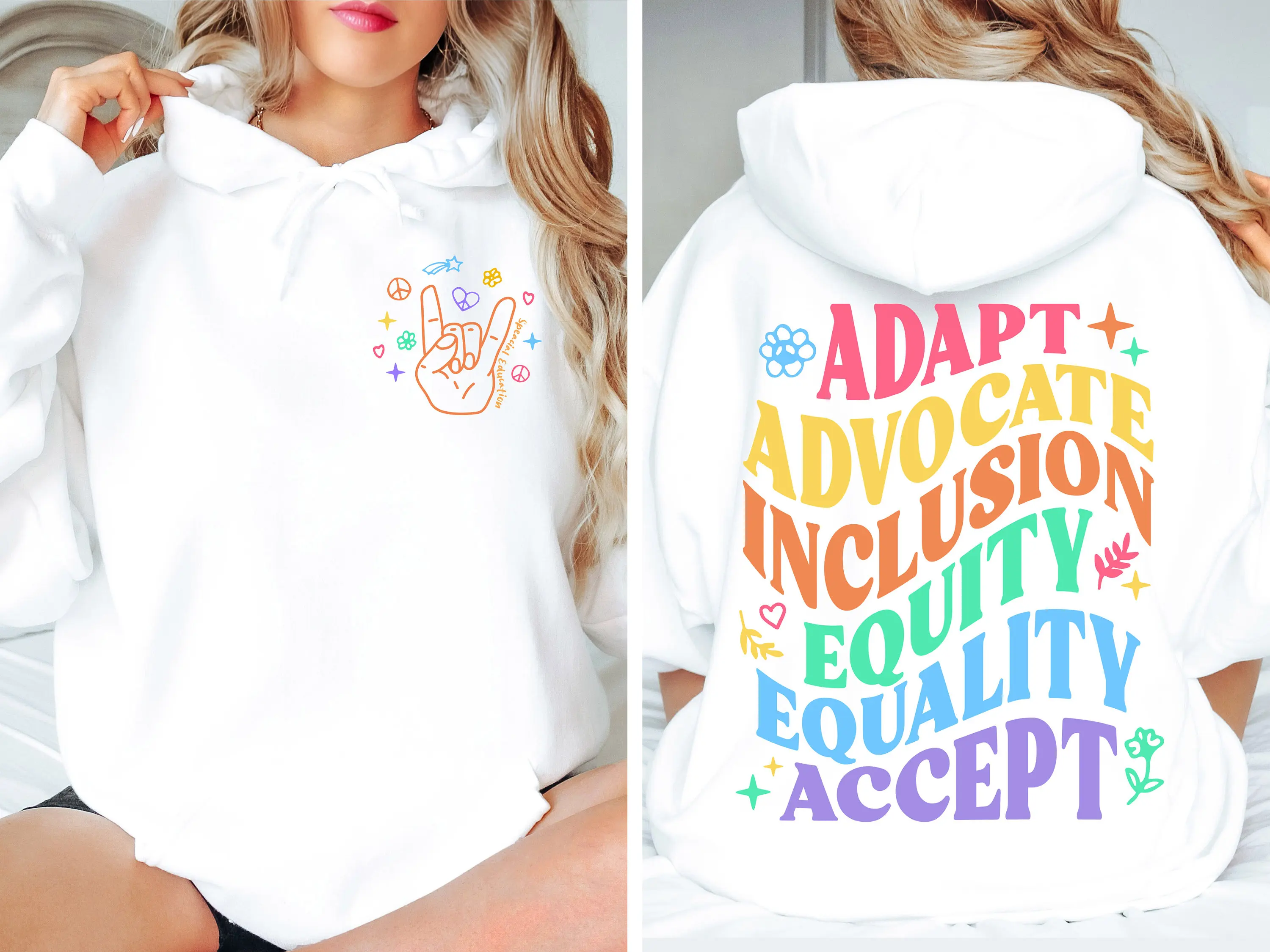 Adapt Advocate Inclusion Equity Equality Accept Толстовка с капюшоном Толстовка с длинными рукавами Пуловер Топы Осенне-зимняя одежда
Adapt Advocate Inclusion Equity Equality Accept Толстовка с капюшоном Толстовка с длинными рукавами Пуловер Топы Осенне-зимняя одежда