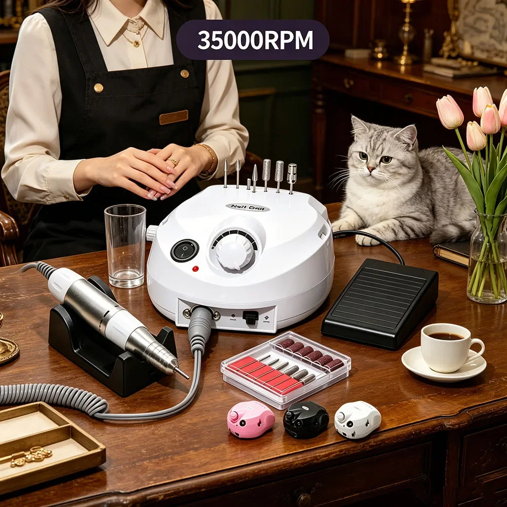 Multifunctional 35000RPM Electric Nail Cutter Drill Machine Gel Polisher File Kit
Multifunctional 35000RPM Electric Nail Cutter Drill Machine Gel Polisher File Kit