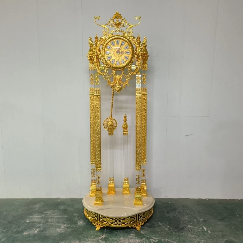 Living room floor clock European standing clock Golden crystal floor clock Living room luxury villa standing
Living room floor clock European standing clock Golden crystal floor clock Living room luxury villa standing