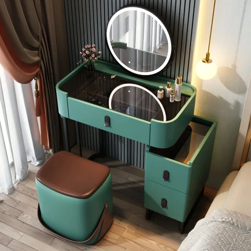Storage Womens Dressing Table Mirror Nordic Style Comfortable Bedroom Dressing Table Drawers Stool Coiffeuse Bedroom Furniture
Storage Womens Dressing Table Mirror Nordic Style Comfortable Bedroom Dressing Table Drawers Stool Coiffeuse Bedroom Furniture